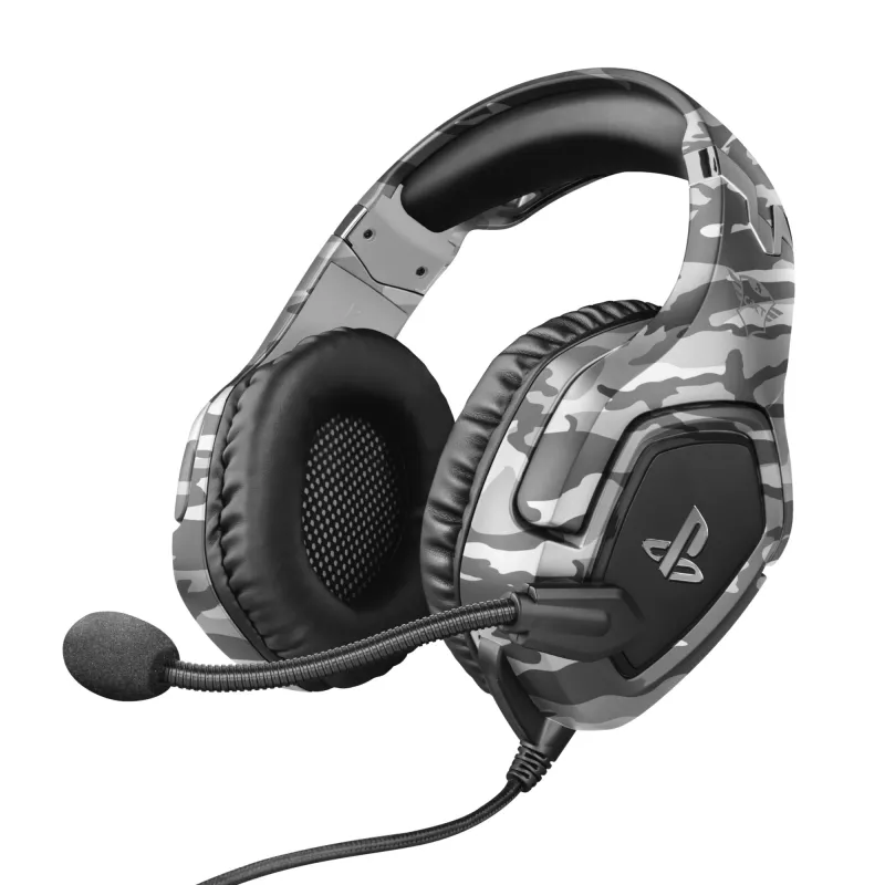 Trust GXT 488 Forze PS4 Headset, com fios, arco de cabeça, gaming, preto, cinzento