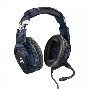 Trust GXT 488 Forze PS4 Headset com fios, arco de cabeça, gaming, preto, azul