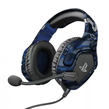 Trust GXT 488 Forze PS4 Headset com fios, arco de cabeça, gaming, preto, azul