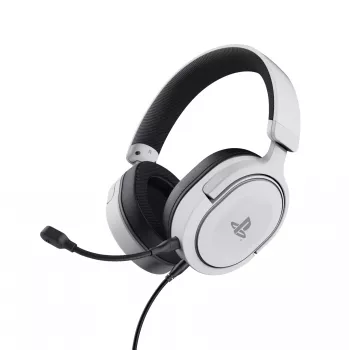 Trust GXT 498 Forta Headset com fios, arco de cabeça, gaming, preto, branco