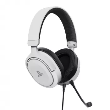 Trust GXT 498 Forta Headset com fios, arco de cabeça, gaming, preto, branco