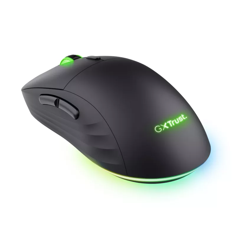 Trust GXT 927 Redex+ Rato gaming, destro, RF sem fios + USB Type-A, laser, 25600 DPI