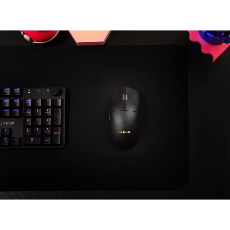 Trust GXT 927 Redex+ Rato gaming, destro, RF sem fios + USB Type-A, laser, 25600 DPI