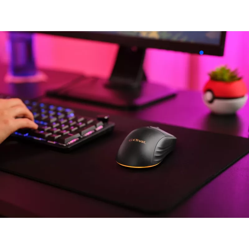 Trust GXT 927 Redex+ Rato gaming, destro, RF sem fios + USB Type-A, laser, 25600 DPI