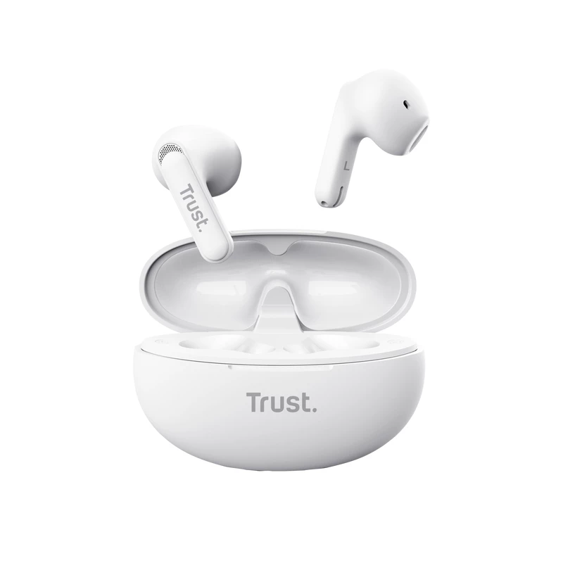 Trust Yavi Headset True Wireless Stereo (TWS) auscultadores in-ear chamadas/música USB Type-C Bluetooth branco