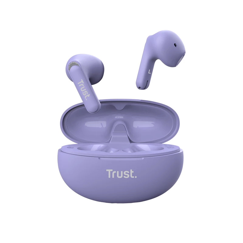 Trust Yavi Headset True Wireless Stereo (TWS) in-ear chamadas/música USB Type-C Bluetooth roxo