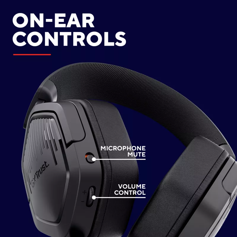 Trust GXT492 Carus Headset com fios, arco de cabeça, gaming, preto