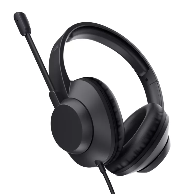 Trust Ayda Max Headset com fios, arco de cabeça, escritório/call center, preto