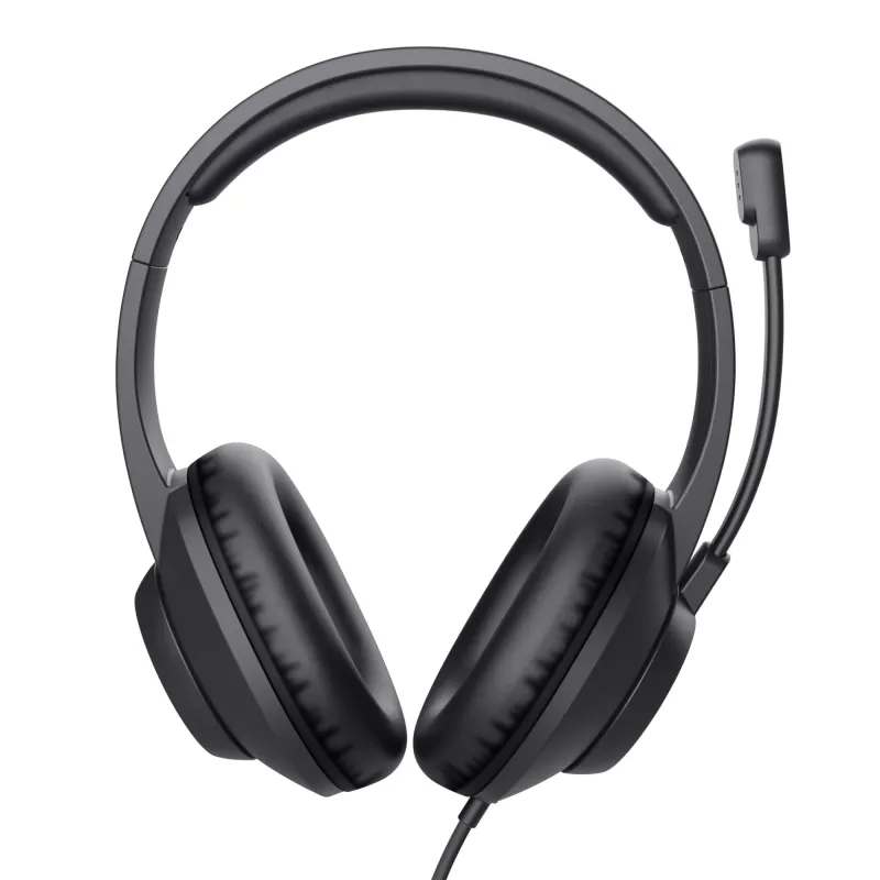 Trust Ayda Max USB Headset com fios, arco de cabeça, escritório/call center, USB Type-C / USB Type-A, preto