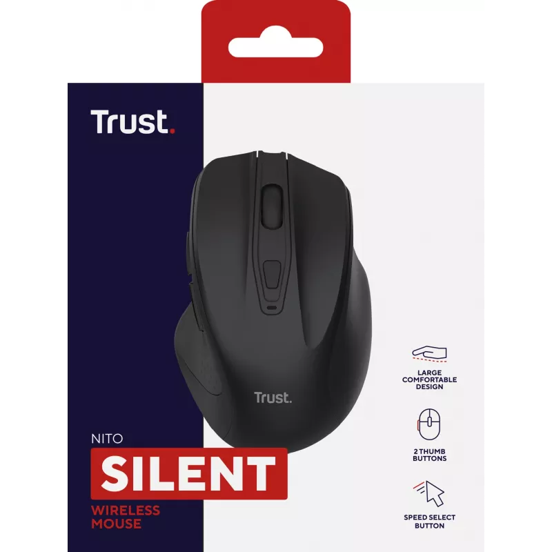 Trust Nito Rato universal, ambidestro, RF sem fios, ótico, 2200 DPI