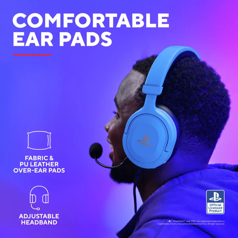 Trust GXT 498B Forta Headset com fios com arco de cabeça gaming azul