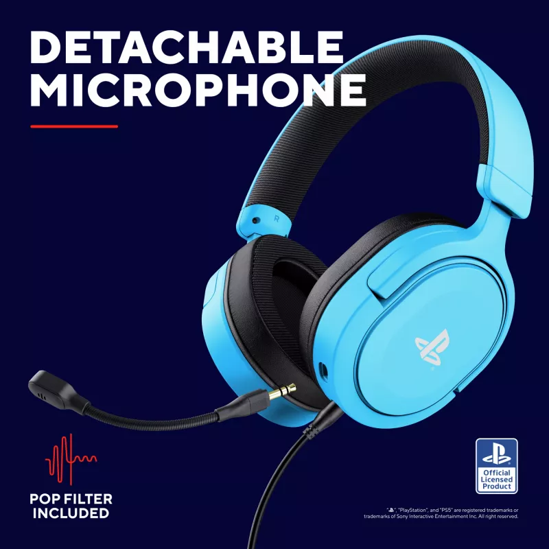 Trust GXT 498B Forta Headset com fios com arco de cabeça gaming azul