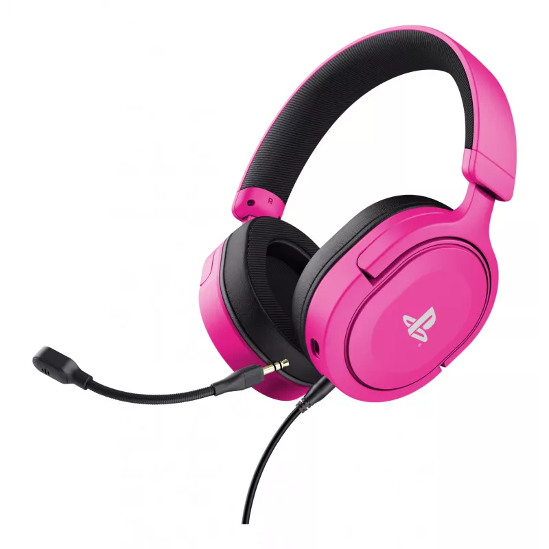 Trust GXT 498P Forta Headset com fios, arco de cabeça, gaming, rosa