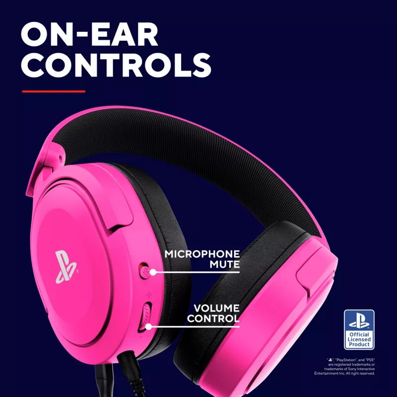Trust GXT 498P Forta Headset com fios, arco de cabeça, gaming, rosa