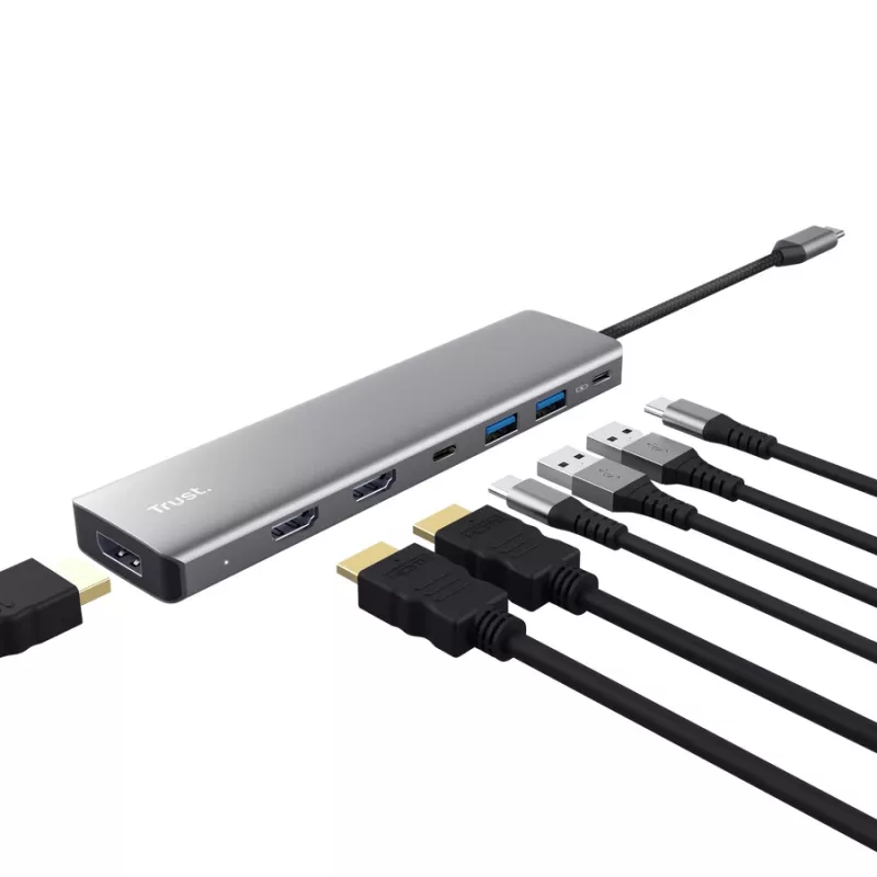 Hub de interfaces Trust 25661 USB Type-C alumínio
