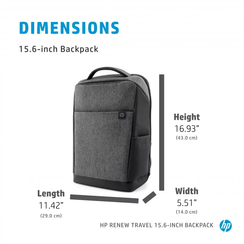 Mochila HP Renew Travel 15,6 polegadas, mochila, 650 g