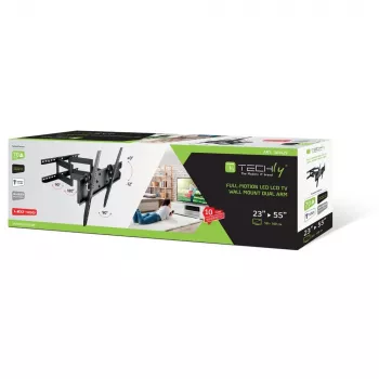Suporte de parede Techly 23-55 polegadas para LED TV LCD totalmente articulado braço duplo ICA-PLB 147M