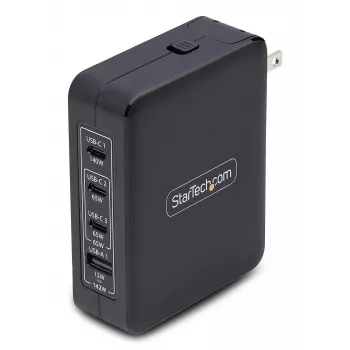 Carregador de parede StarTech.com 140W USB-C, 3x USB-C/1x USB-A, PD 3.1 fonte de alimentação GaN internacional para MacBook/Dell XPS/Inspiron
