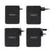 Carregador de parede StarTech.com 140W USB-C, 3x USB-C/1x USB-A, PD 3.1 fonte de alimentação GaN internacional para MacBook/Dell XPS/Inspiron