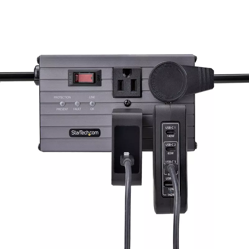 Carregador de parede StarTech.com 140W USB-C, 3x USB-C/1x USB-A, PD 3.1 fonte de alimentação GaN internacional para MacBook/Dell XPS/Inspiron