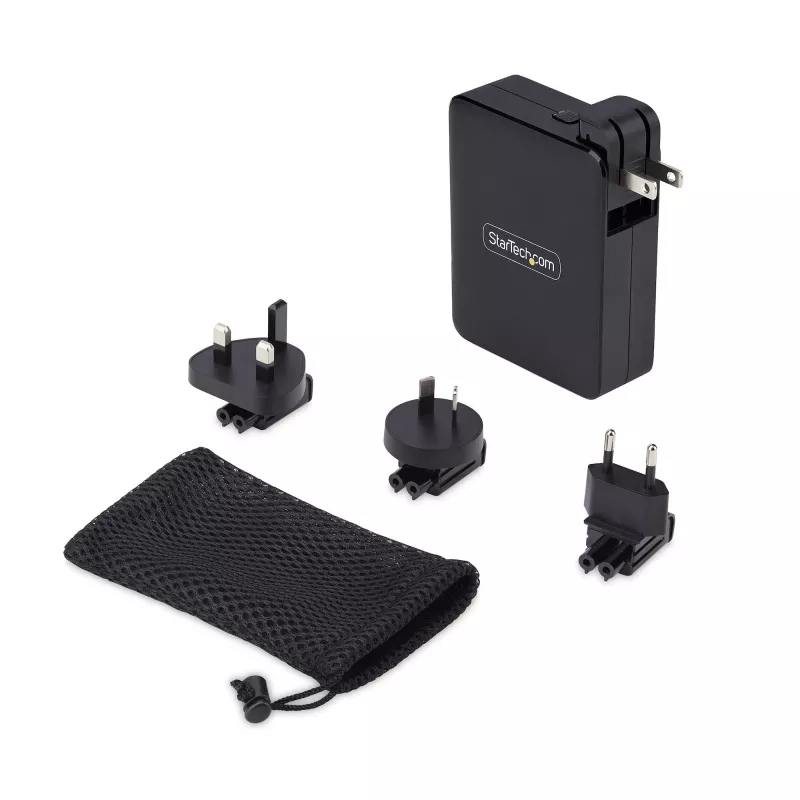 Carregador de parede StarTech.com 140W USB-C, 3x USB-C/1x USB-A, PD 3.1 fonte de alimentação GaN internacional para MacBook/Dell XPS/Inspiron