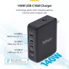 Carregador de parede StarTech.com 140W USB-C, 3x USB-C/1x USB-A, PD 3.1 fonte de alimentação GaN internacional para MacBook/Dell XPS/Inspiron