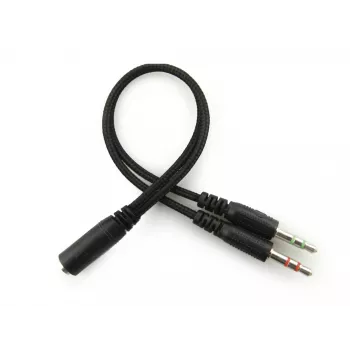 Headset Sandberg MiniJack Saver, com fios, chamadas/música, 20 - 20000 Hz, 71 g, headset, preto