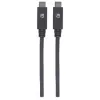 Cabo USB-C Manhattan USB31C5C1M 1m ficha macho para ficha macho preto