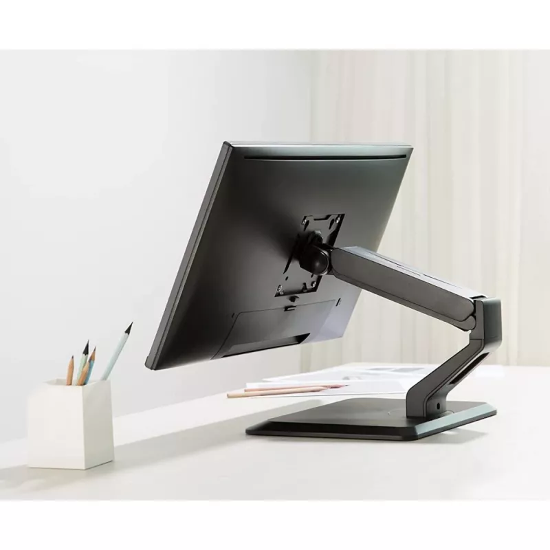 Techly ICA-LCD 35TS suporte de secretária para monitor tátil, 17-32 polegadas, até 10 kg, VESA 75x75/100x100, mola a gás, preto
