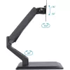 Techly ICA-LCD 35TS suporte de secretária para monitor tátil, 17-32 polegadas, até 10 kg, VESA 75x75/100x100, mola a gás, preto