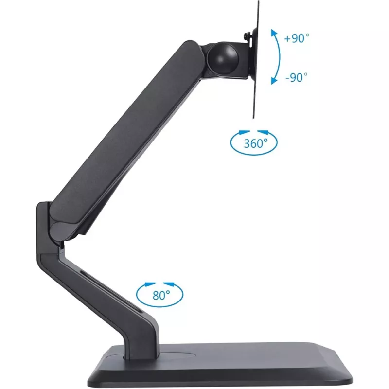 Techly ICA-LCD 35TS suporte de secretária para monitor tátil, 17-32 polegadas, até 10 kg, VESA 75x75/100x100, mola a gás, preto