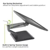 Techly ICA-LCD 35TS suporte de secretária para monitor tátil, 17-32 polegadas, até 10 kg, VESA 75x75/100x100, mola a gás, preto
