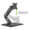 Techly ICA-LCD 35TS suporte de secretária para monitor tátil, 17-32 polegadas, até 10 kg, VESA 75x75/100x100, mola a gás, preto