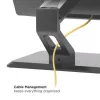 Techly ICA-LCD 35TS suporte de secretária para monitor tátil, 17-32 polegadas, até 10 kg, VESA 75x75/100x100, mola a gás, preto