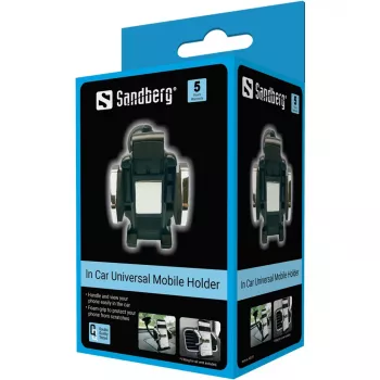 Suporte universal para telemóvel Sandberg para automóvel, telemóvel/smartphone, suporte passivo, automóvel, preto