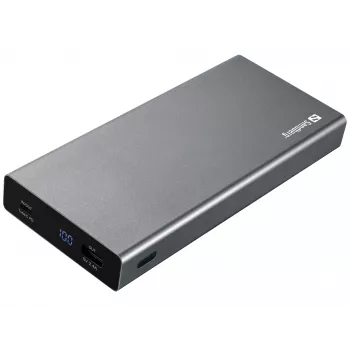 Powerbank Sandberg USB-C PD 100W 20000, 20000 mAh, iões de lítio (Li-Ion), Quick Charge 3.0, 100 W, cinzento