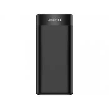 Powerbank Sandberg 20000 PD65W+2xQC3.0, 20000 mAh, iões de lítio (Li-Ion), Quick Charge 3.0, 65 W, preto