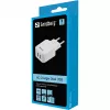 Carregador AC Sandberg Dual USB 2.4+1A EU, interior, AC, USB, 5 V, preto, branco