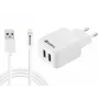 Carregador AC Sandberg EU Lightning 2.4A, interior, AC, 5 V, branco