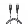 Cabo USB-C Sandberg Survivor 1M 100W, 1 m, USB C, USB C, USB 2.0, preto, cinzento