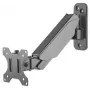 Suporte de parede Manhattan para TV e monitores (braço com mola, 2 articulações), para ecrãs de 17 polegadas a 32 polegadas, compatibilidade VESA: 75x75 mm e 100x100 mm – verifique as dimensões dos quatro orifícios de montagem na parte traseira do ecrã para garantir que encaixa, máx. 8 kg, preto, suporte, garantia vitalícia