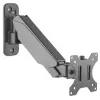 Suporte de parede Manhattan para TV e monitores (braço com mola, 2 articulações), para ecrãs de 17 polegadas a 32 polegadas, compatibilidade VESA: 75x75 mm e 100x100 mm – verifique as dimensões dos quatro orifícios de montagem na parte traseira do ecrã para garantir que encaixa, máx. 8 kg, preto, suporte, garantia vitalícia
