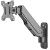 Suporte de parede Manhattan para TV e monitores (braço com mola, 2 articulações), para ecrãs de 17 polegadas a 32 polegadas, compatibilidade VESA: 75x75 mm e 100x100 mm – verifique as dimensões dos quatro orifícios de montagem na parte traseira do ecrã para garantir que encaixa, máx. 8 kg, preto, suporte, garantia vitalícia