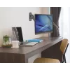 Suporte de parede Manhattan para TV e monitores (braço com mola, 2 articulações), para ecrãs de 17 polegadas a 32 polegadas, compatibilidade VESA: 75x75 mm e 100x100 mm – verifique as dimensões dos quatro orifícios de montagem na parte traseira do ecrã para garantir que encaixa, máx. 8 kg, preto, suporte, garantia vitalícia