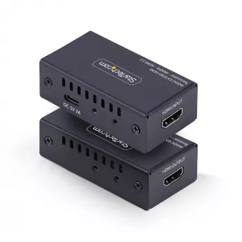 Extensor HDMI StarTech.com sobre CAT5e/CAT6, 4K 60Hz, até 200ft (60m), kit transmissor e recetor, Power over Cable, formato compacto