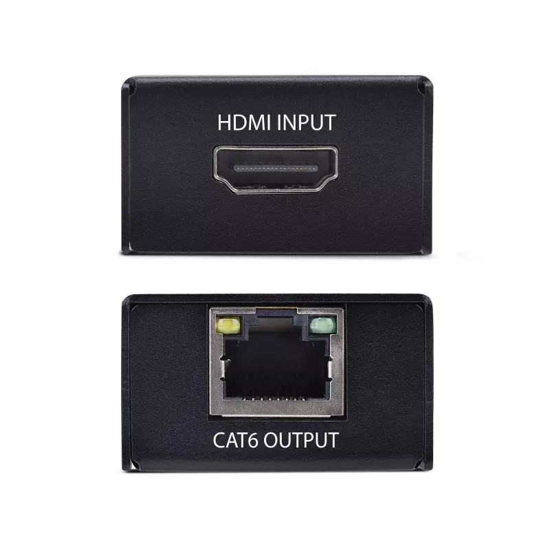 Extensor HDMI StarTech.com sobre CAT5e/CAT6, 4K 60Hz, até 200ft (60m), kit transmissor e recetor, Power over Cable, formato compacto
