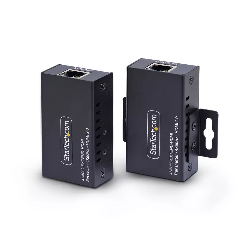 Extensor HDMI StarTech.com sobre CAT5e/CAT6, 4K 60Hz, até 200ft (60m), kit transmissor e recetor, Power over Cable, formato compacto