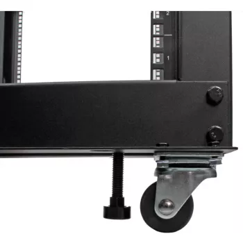 Rack de servidor móvel open-frame StarTech.com 4 postes 12U, rack de rede de 19 polegadas de quatro postes com rodas, rack rolante com profundidade ajustável para equipamento de computador/AV/dados/IT – rodas, pés niveladores ou montagem no chão