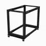 Rack de servidor móvel open-frame StarTech.com 4 postes 15U, rack de rede de 19 polegadas de quatro postes com rodas, rack rolante com profundidade ajustável para equipamento de computador/AV/dados/IT – rodas giratórias, pés niveladores ou montagem no chão