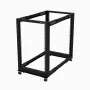 Rack de servidor móvel open-frame StarTech.com 4 postes 18U, rack de rede de 19 polegadas de quatro postes com rodas, rack rolante com profundidade ajustável para equipamento de computador/AV/dados/IT – rodas, pés niveladores ou montagem no chão